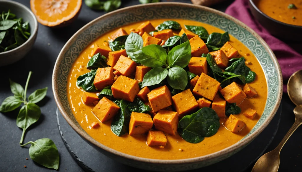 curry patate douce epinard