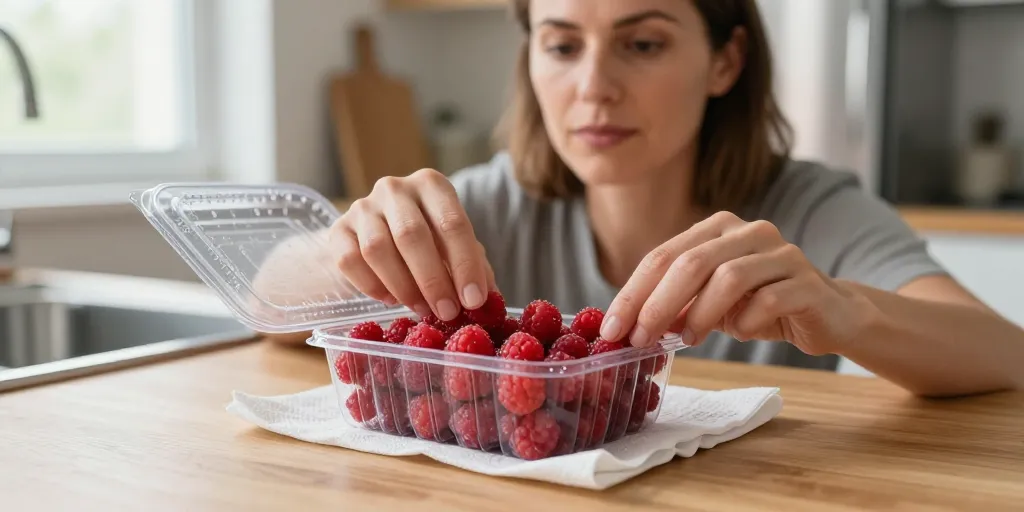 comment conserver des framboises en barquette